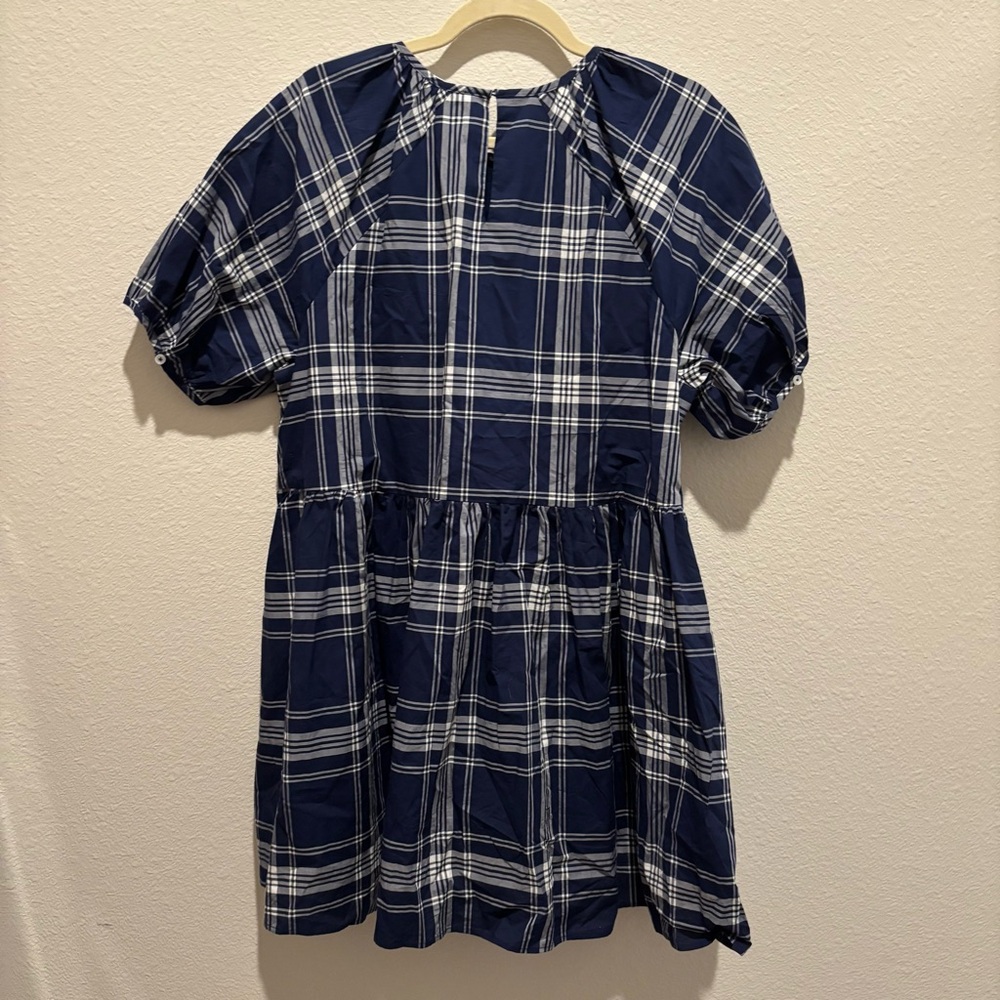 Hill house home short plaid nap dress M - Picture 4 of 4